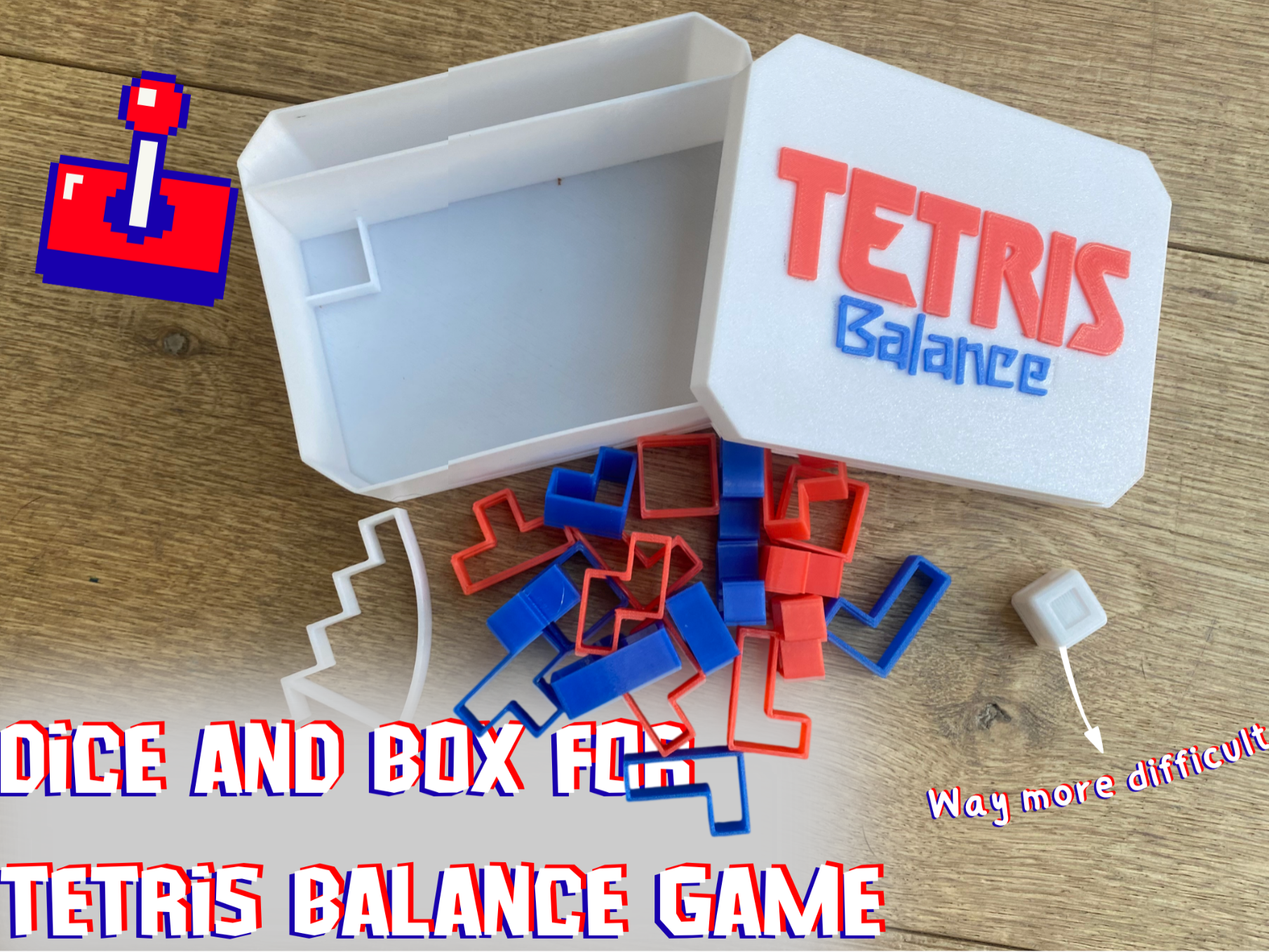 Box and dice for Tetris Balance Game