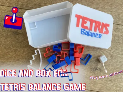Box and dice for Tetris Balance Game