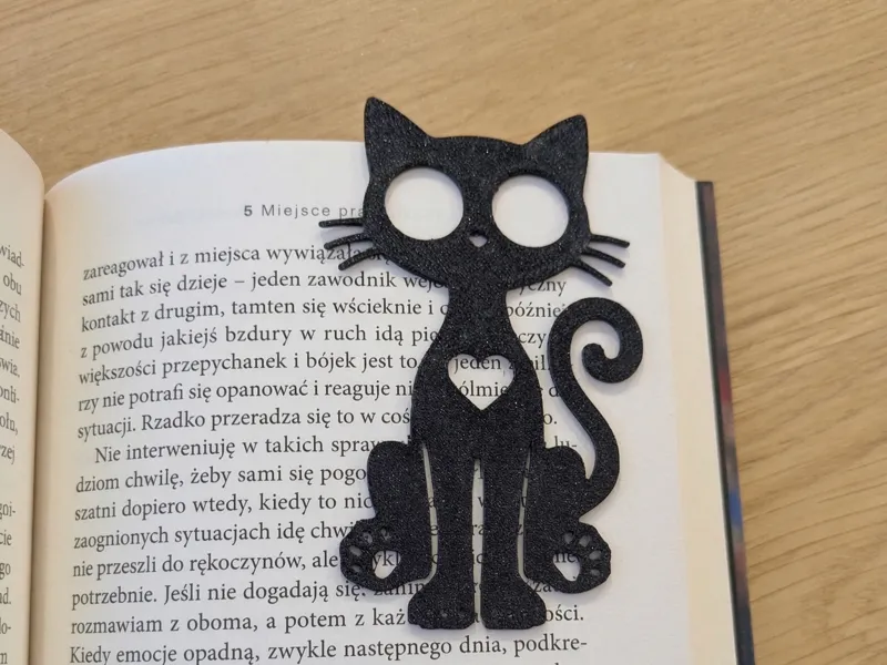Hanging Cat Bookmark