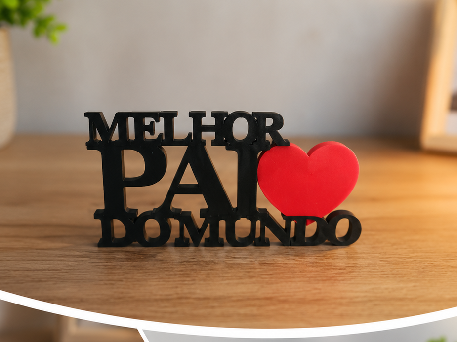 Placa Decorativa Melhor Pai do Mundo - 1