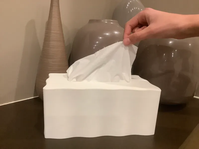 Wavy Minimalist Tissue Box Cover - Modern Decor