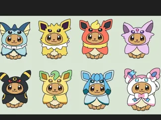 Pokemon Keychain Pack - Eevee Evolution