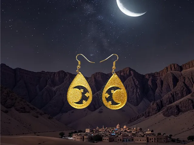 Celestial drop earrings