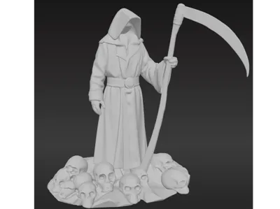 Grim Reaper with Skulls - Memento Mori
