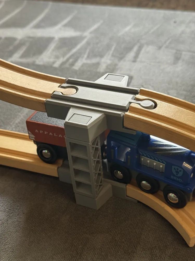 3d Model Train Set Ramp Wooden Train ramp and bridge support - Free 3D Print Model - MakerWorld