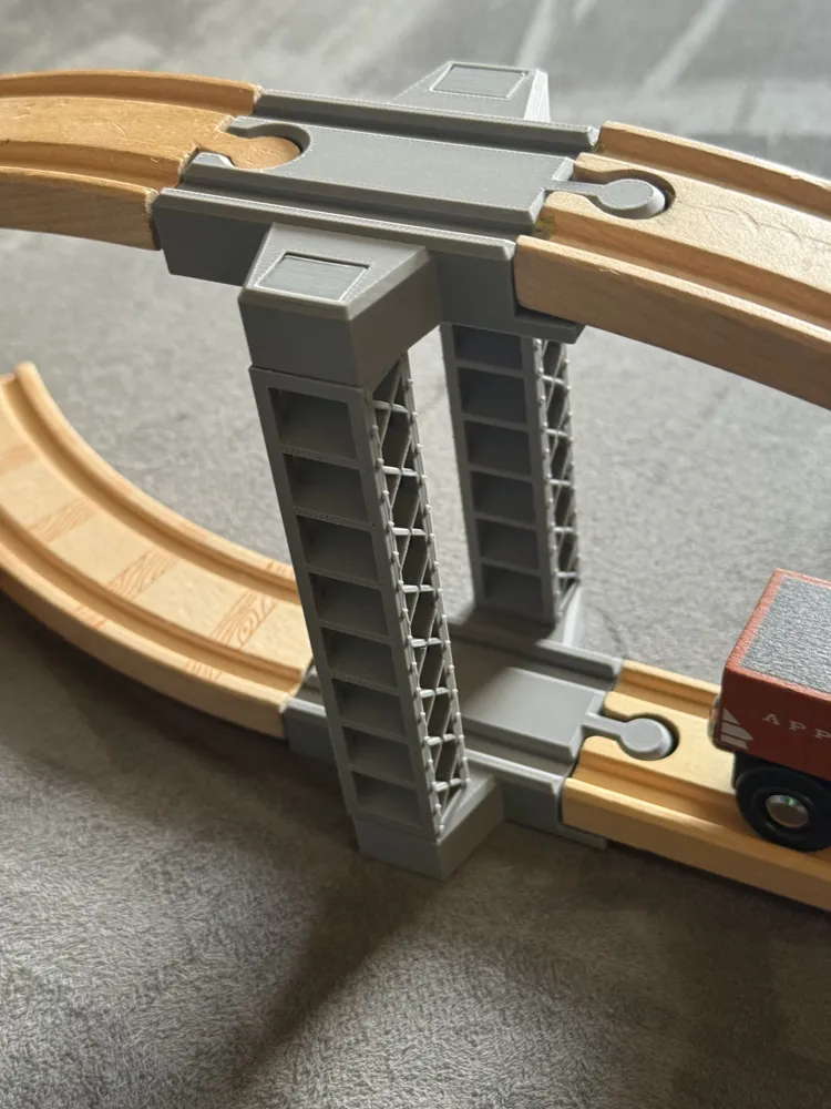 Wooden Train ramp and bridge support - Free 3D Print Model - MakerWorld