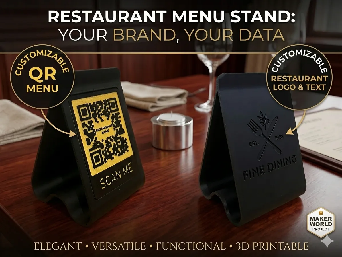 QR-Code Menu - Free 3D Print Model - MakerWorld