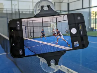 Dual-Suction Phone Holder for Padel Recording