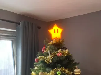 Mario Power Star Tree Topper