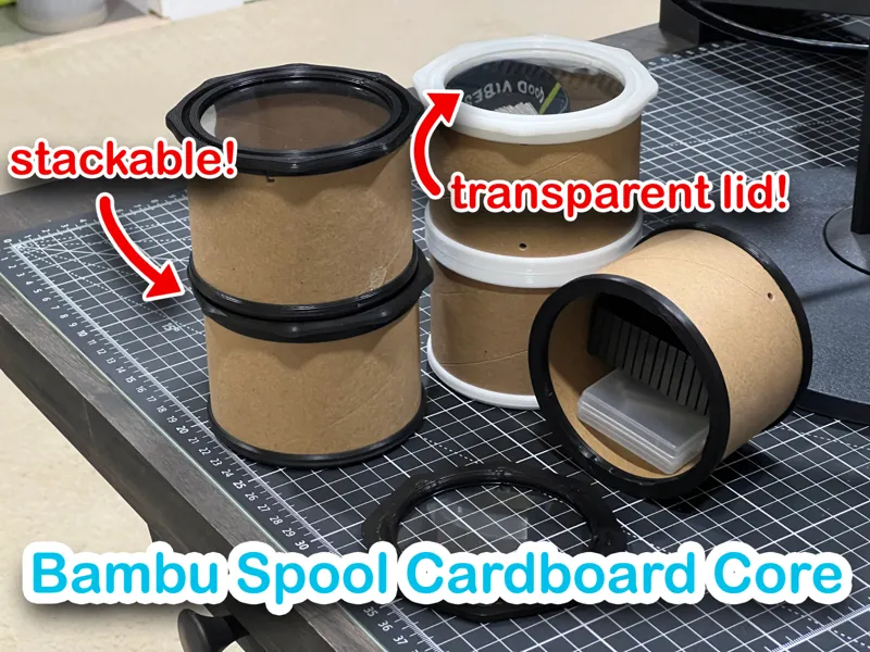 Bambu Spool Cardboard Core Container