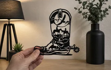 Escenografía en miniatura: Western Cowboy Boot — vista de referencia 2