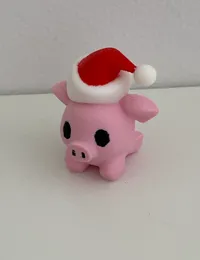 12x Pig With Santa Hat