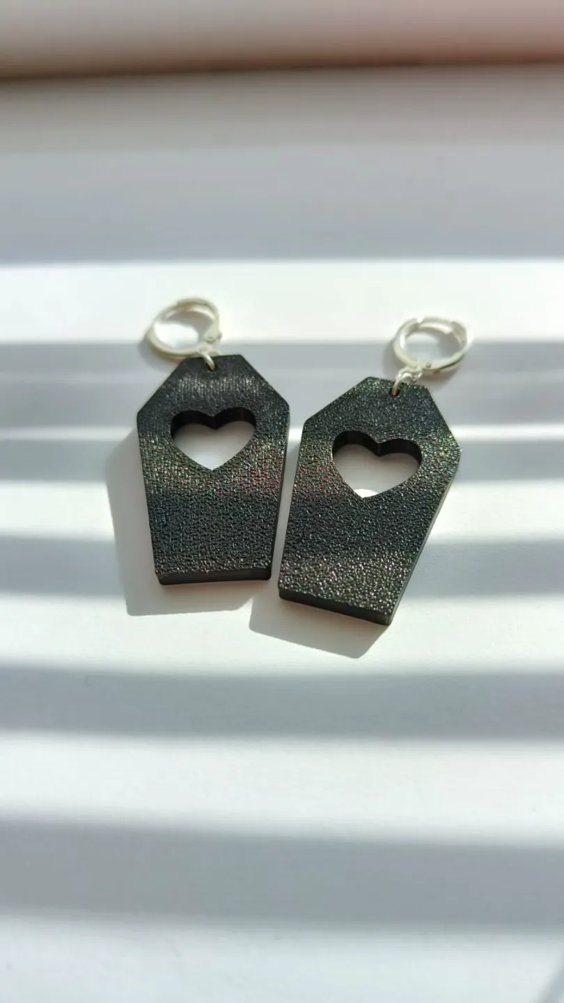 Coffin earrings view 4