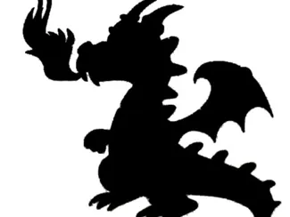 Drache - Schablone fuer Kindertatoos oder Airbrush