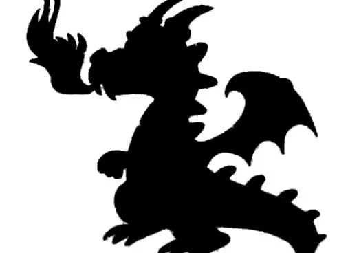 Drache - Schablone fuer Kindertatoos oder Airbrush