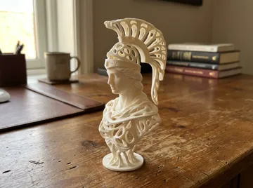 Figura decorativa: Athena Bust | Greek Goddess Warrior Sculpture — vista de referencia 3