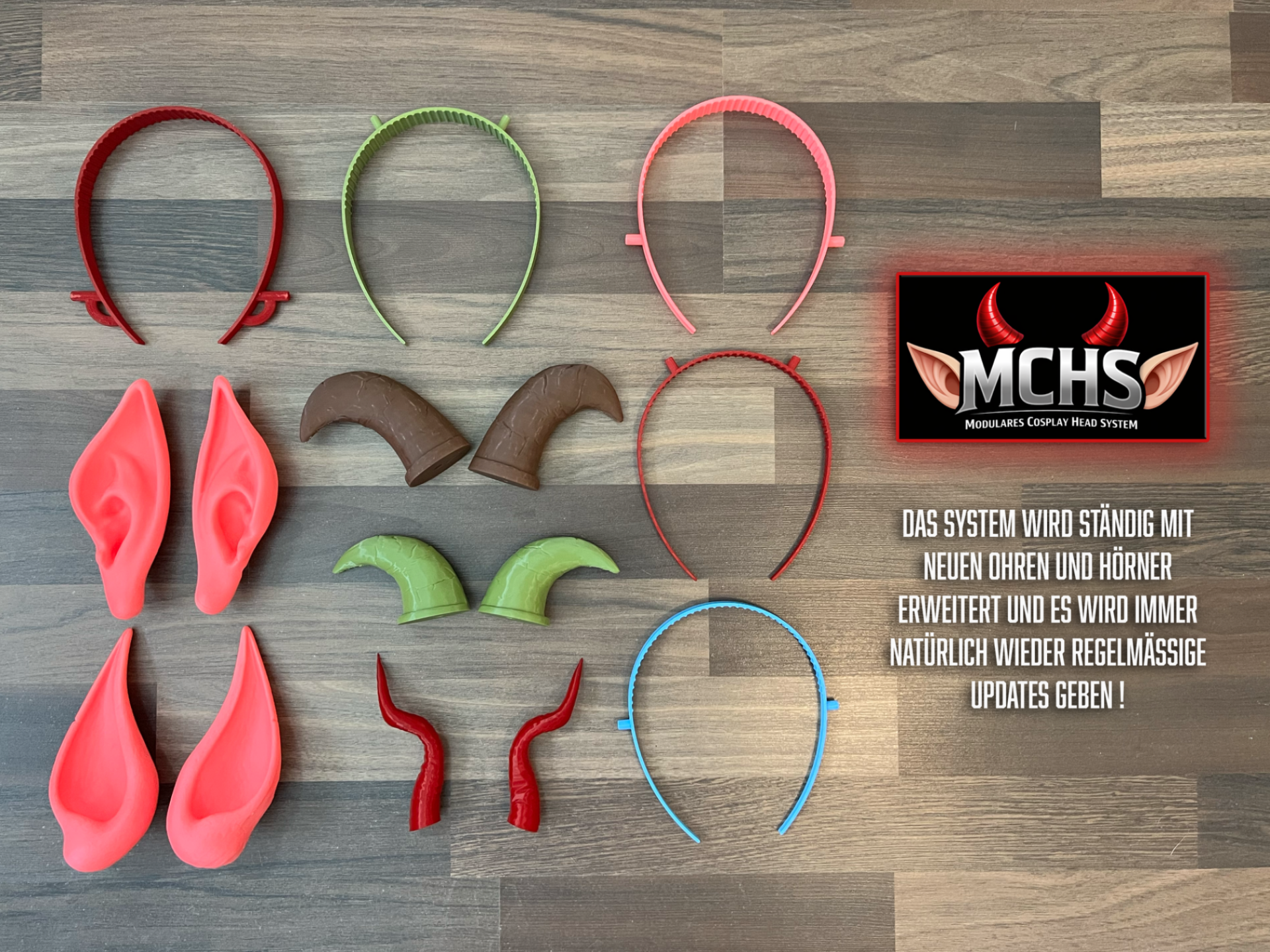 MCHS – Modular Cosplay Head System, Hörner & Ohren