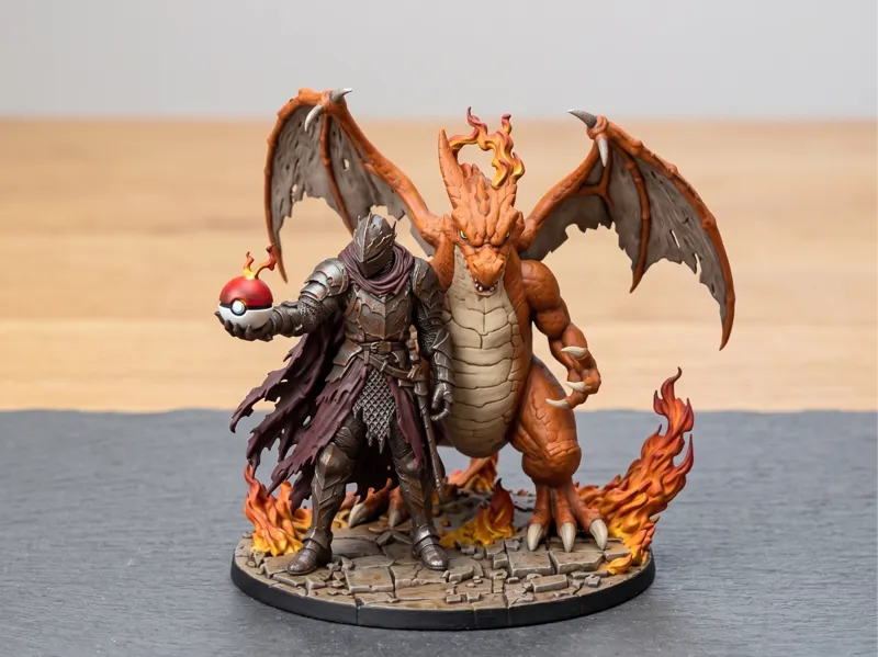 The Fire-Type Ashen One & Charizard