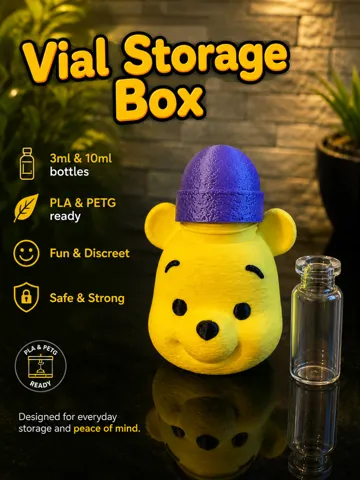 Organizador: Winnie the Pooh Vial Storage Box Peptide 3ml 10ml — vista de referencia 2