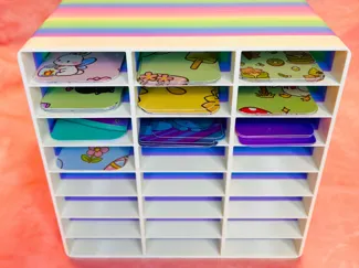 Bookmark Organization Shelf with insert slots