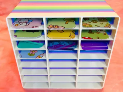 Bookmark Organization Shelf with insert slots