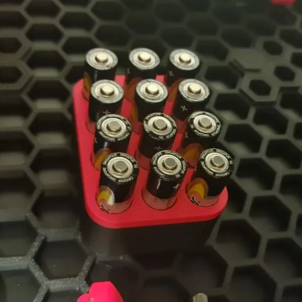 AA battery holder Honeycomb Storage wall