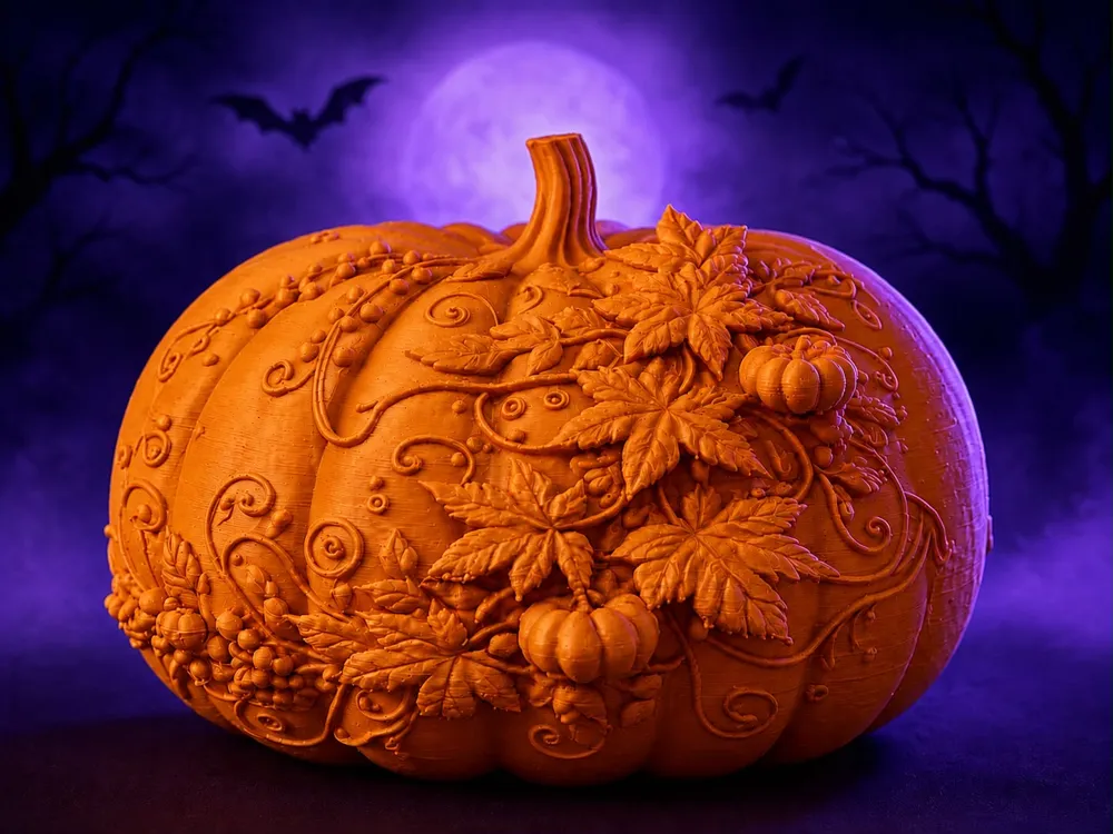 Adorno temático: Harvest Tapestry Pumpkin. Referencia del modelo original.