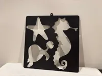 Pochoir animaux marins sur porte-clés — photo 2