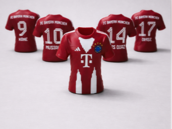 Bayern Munich 3D Jersey Only Shirt + Players