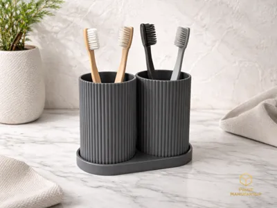 Ribbed Toothbrush Holder V01