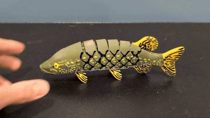 Articulated Northern Pike (Esox lucius) view 3