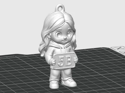 Cartoon Girl Keychain