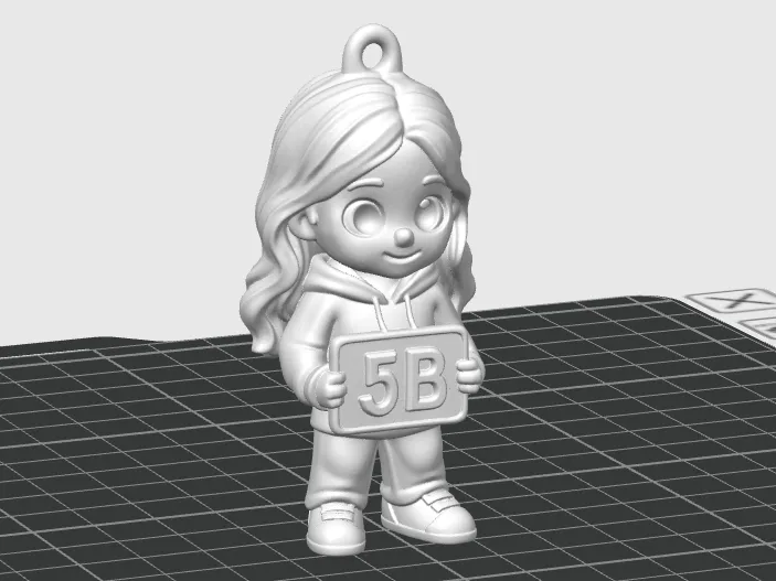 Cartoon Girl Keychain