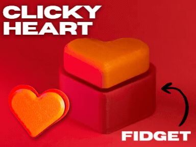 Valentines heart fidget clicker