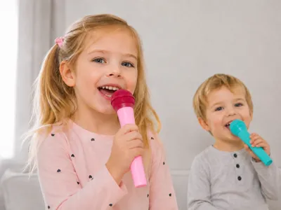 Two-Part Toy Microphone for Kids