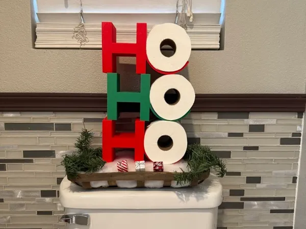Support à papier toilette de Noël Ho Ho Ho