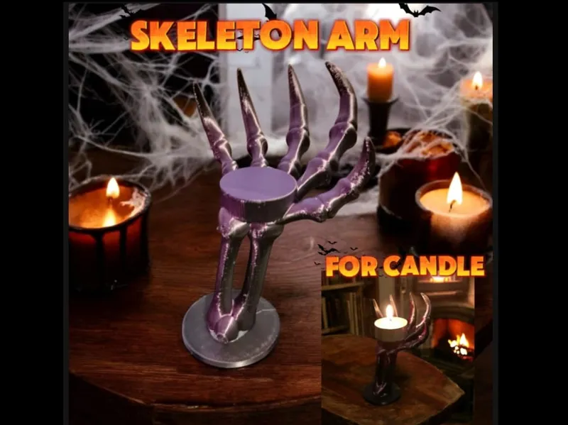 skeleton arm for candle