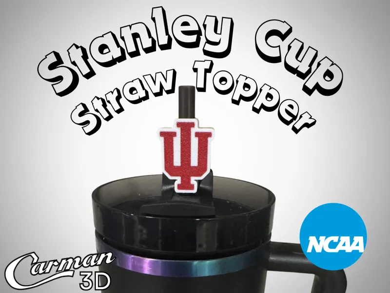Indiana Hoosiers Stanley Cup Straw Topper