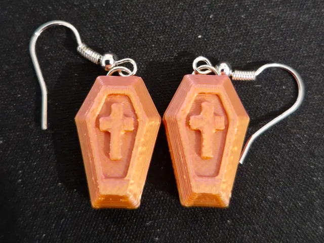 coffin earrings