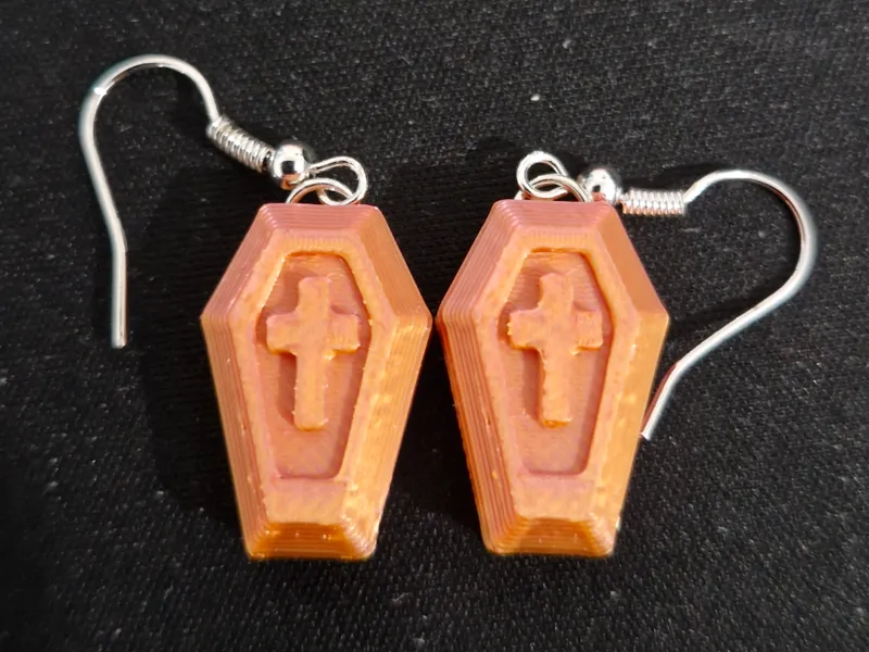 coffin earrings