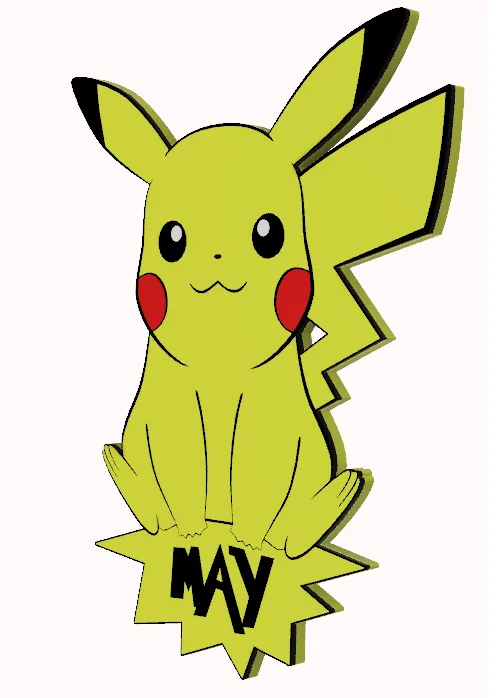 Pikachu Keychain (Name Custom)