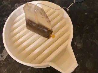 tea packet cup