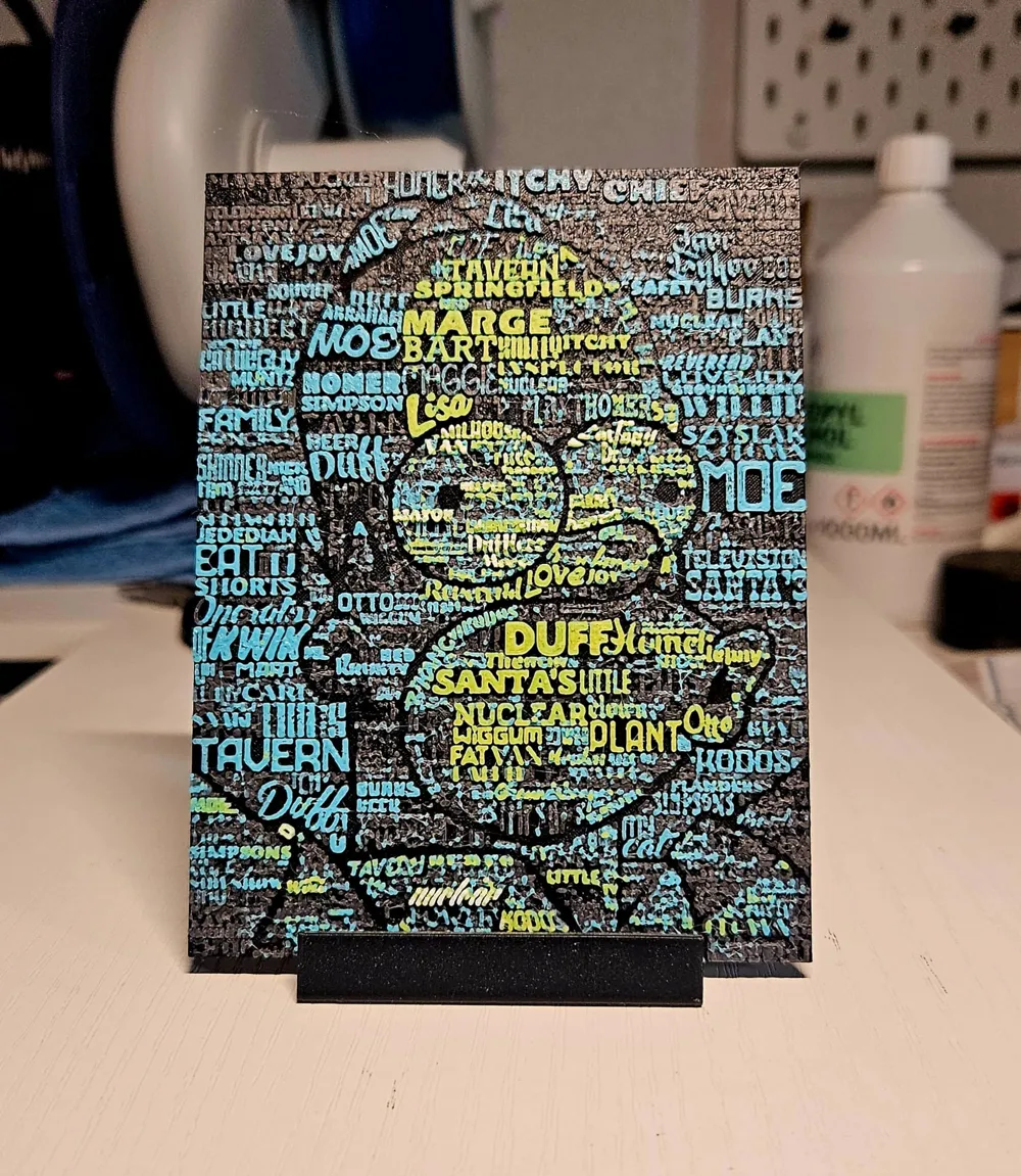 Letras Homer Simpson - Modelo gratuito para impressão 3D - MakerWorld
