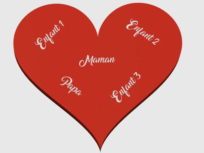 Coeur fête des mères (prénom personnalisables)