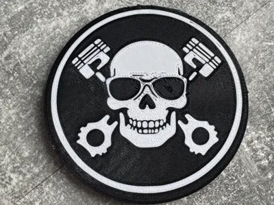 Round Coaster – Skull & Tools Design Piston 