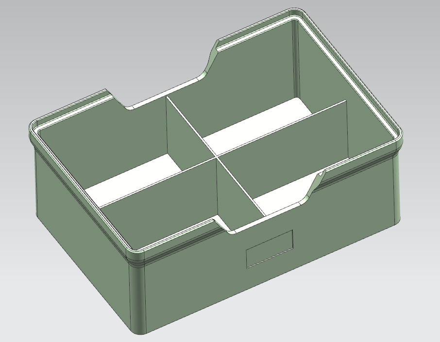 Miniatura 2 do modelo 3D 可堆叠收纳盒