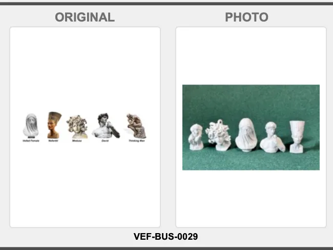 SCULPTURE BUSTS: 5 DIF VEF-BUS-0029 1:12 Dollhouse