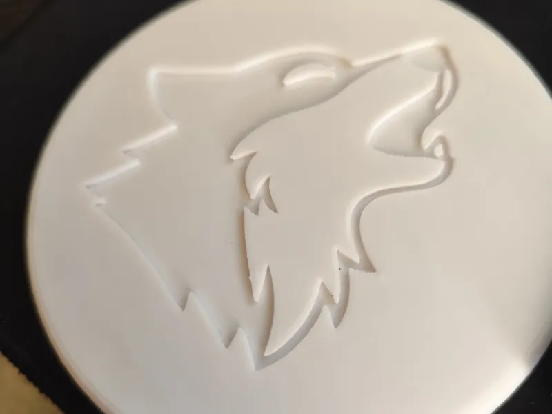 Howling Wolf Silhouette Coaster