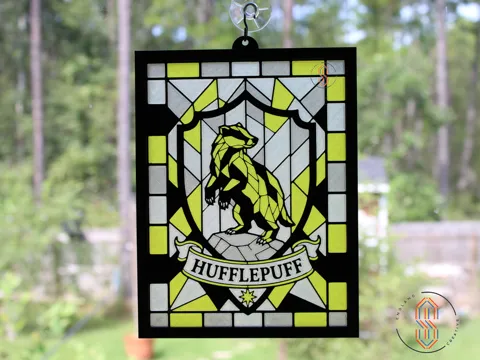 Marco decorativo: Suncatcher - Hufflepuff — referencia de MakerWorld