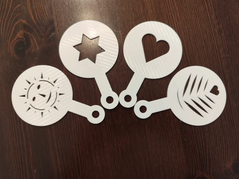 Cappuccino coffee stencil set